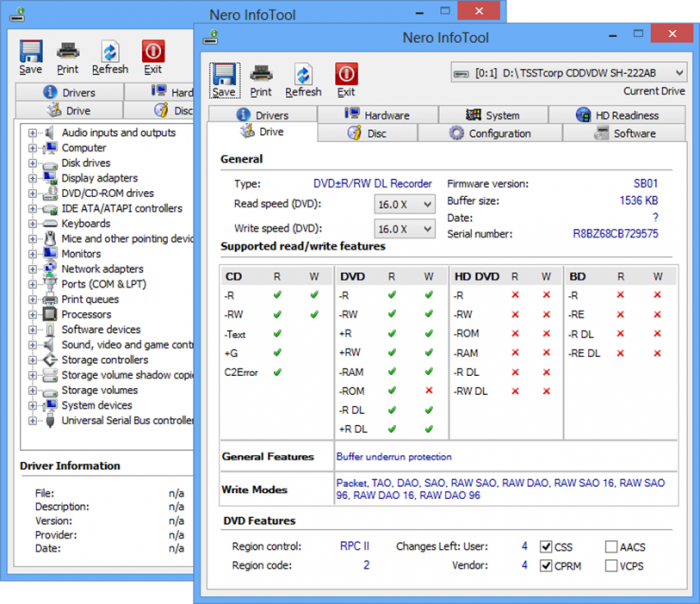 Nero InfoTool